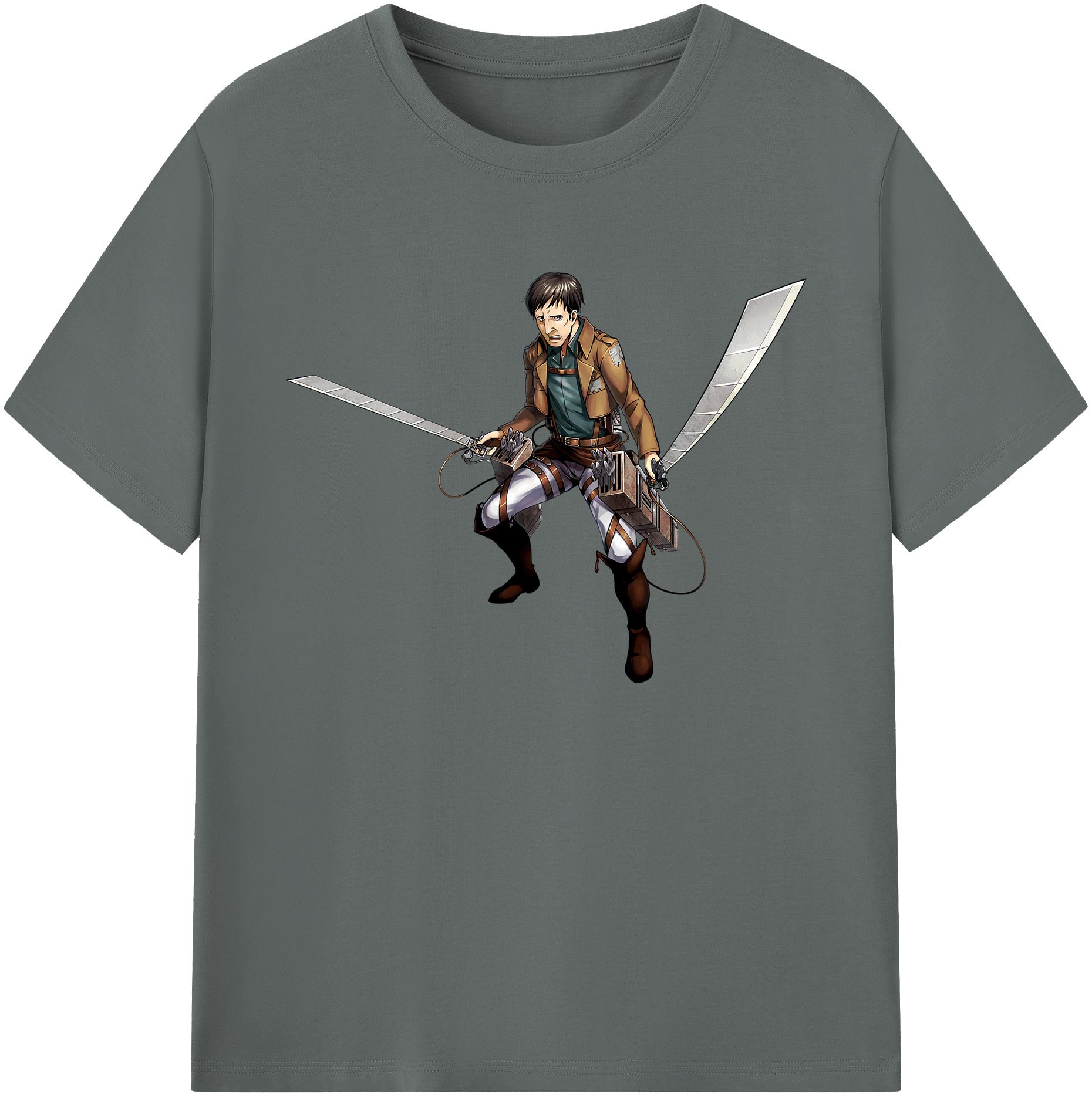 （画像用） 進撃の巨人 Attack on Titan 綿100％ メンズ半袖Tシャツ｜肌触りやわらか＆通気性